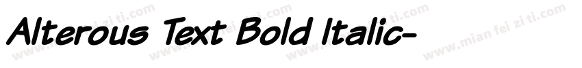 Alterous Text Bold Italic字体转换